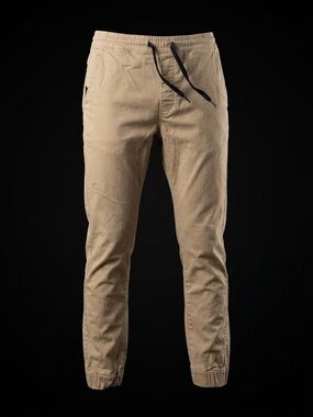 STHEAR Khaki Jogger Pants Size Small Slim Fit Elastic Waist